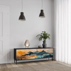 OMINOUS MOUNTAINS TV-Lowboard mit 3 Türen in Schwarz