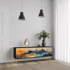 OMINOUS MOUNTAINS TV-Lowboard mit 3 Türen in Schwarz