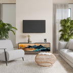 OMINOUS MOUNTAINS TV-Lowboard mit 3 Türen in Schwarz