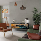 OMINOUS MOUNTAINS TV-Lowboard mit 3 Türen in Schwarz