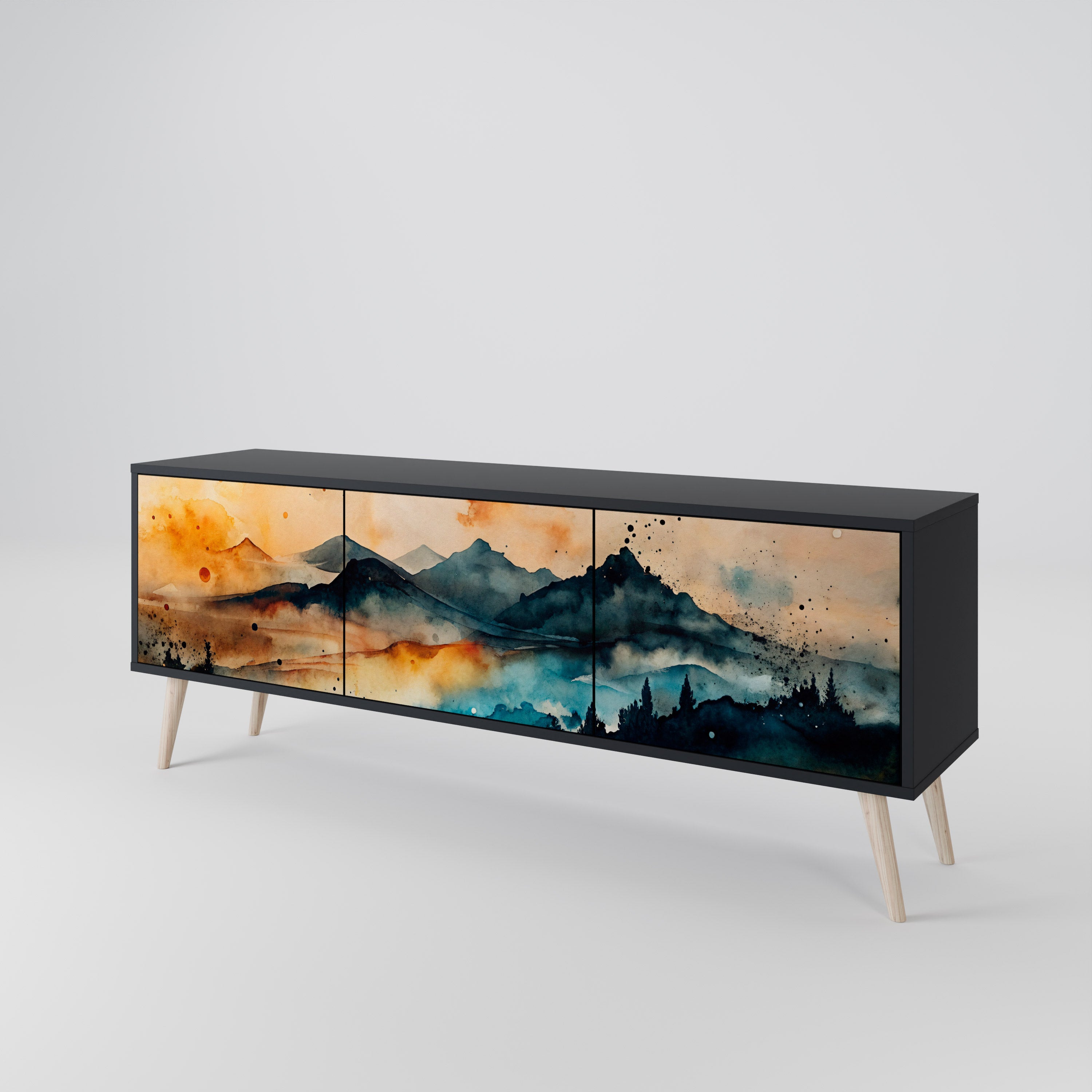 OMINOUS MOUNTAINS 3-türiges TV-Lowboard