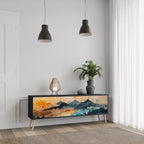 OMINOUS MOUNTAINS TV-Lowboard mit 3 Türen in Schwarz