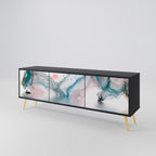 VELVET CROSSING TV-Lowboard mit 3 Türen in Schwarz