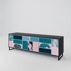 COMBINATION OF SHAPES TV-Lowboard mit 3 Türen in Schwarz