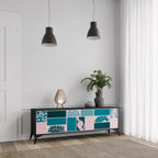 COMBINATION OF SHAPES TV-Lowboard mit 3 Türen in Schwarz