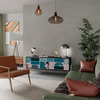 COMBINATION OF SHAPES TV-Lowboard mit 3 Türen in Schwarz