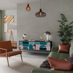 COMBINATION OF SHAPES TV-Lowboard mit 3 Türen in Schwarz