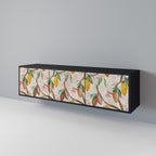 COCOA FRUITS TV-Lowboard mit 3 Türen in Schwarz