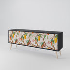 COCOA FRUITS TV-Lowboard mit 3 Türen in Schwarz