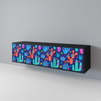 CACTUS VIBES TV-Lowboard mit 3 Türen in Schwarz