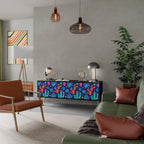 CACTUS VIBES TV-Lowboard mit 3 Türen in Schwarz