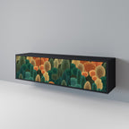 AUTUMN KALEIDOSCOPE TV-Lowboard mit 3 Türen in Schwarz