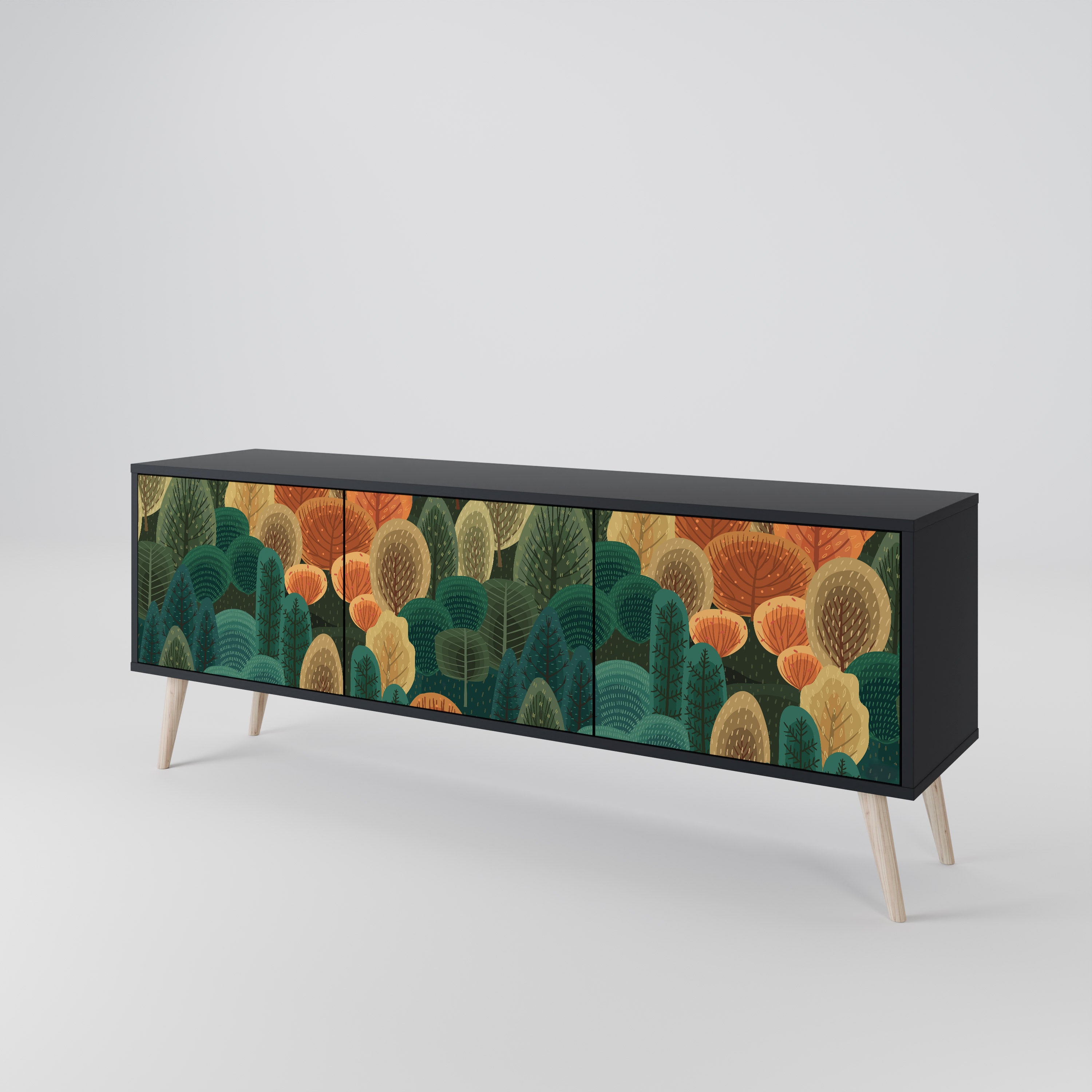 AUTUMN KALEIDOSCOPE 3-Door TV Cabinet