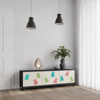 GUMMY BEARS TV-Lowboard mit 3 Türen in Schwarz