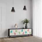 GUMMY BEARS TV-Lowboard mit 3 Türen in Schwarz