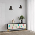 GUMMY BEARS TV-Lowboard mit 3 Türen in Schwarz