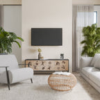 AFRICAN STYLE TV-Lowboard mit 3 Türen in Schwarz