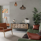 AFRICAN STYLE TV-Lowboard mit 3 Türen in Schwarz