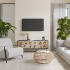 AFRICAN STYLE TV-Lowboard mit 3 Türen in Schwarz