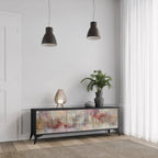 VEILED SUMMIT TV-Lowboard mit 3 Türen in Schwarz