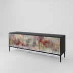 VEILED SUMMIT TV-Lowboard mit 3 Türen in Schwarz