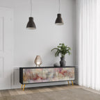 VEILED SUMMIT TV-Lowboard mit 3 Türen in Schwarz