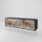 VEILED SUMMIT TV-Lowboard mit 3 Türen in Schwarz