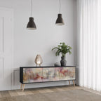 VEILED SUMMIT TV-Lowboard mit 3 Türen in Schwarz