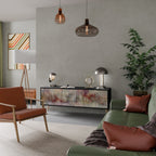 VEILED SUMMIT TV-Lowboard mit 3 Türen in Schwarz