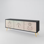 DELICATE BEAUTY TV-Lowboard mit 3 Türen in Schwarz