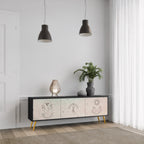 DELICATE BEAUTY TV-Lowboard mit 3 Türen in Schwarz