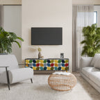 WEIGHTLESS HOURS TV-Lowboard mit 3 Türen in Schwarz