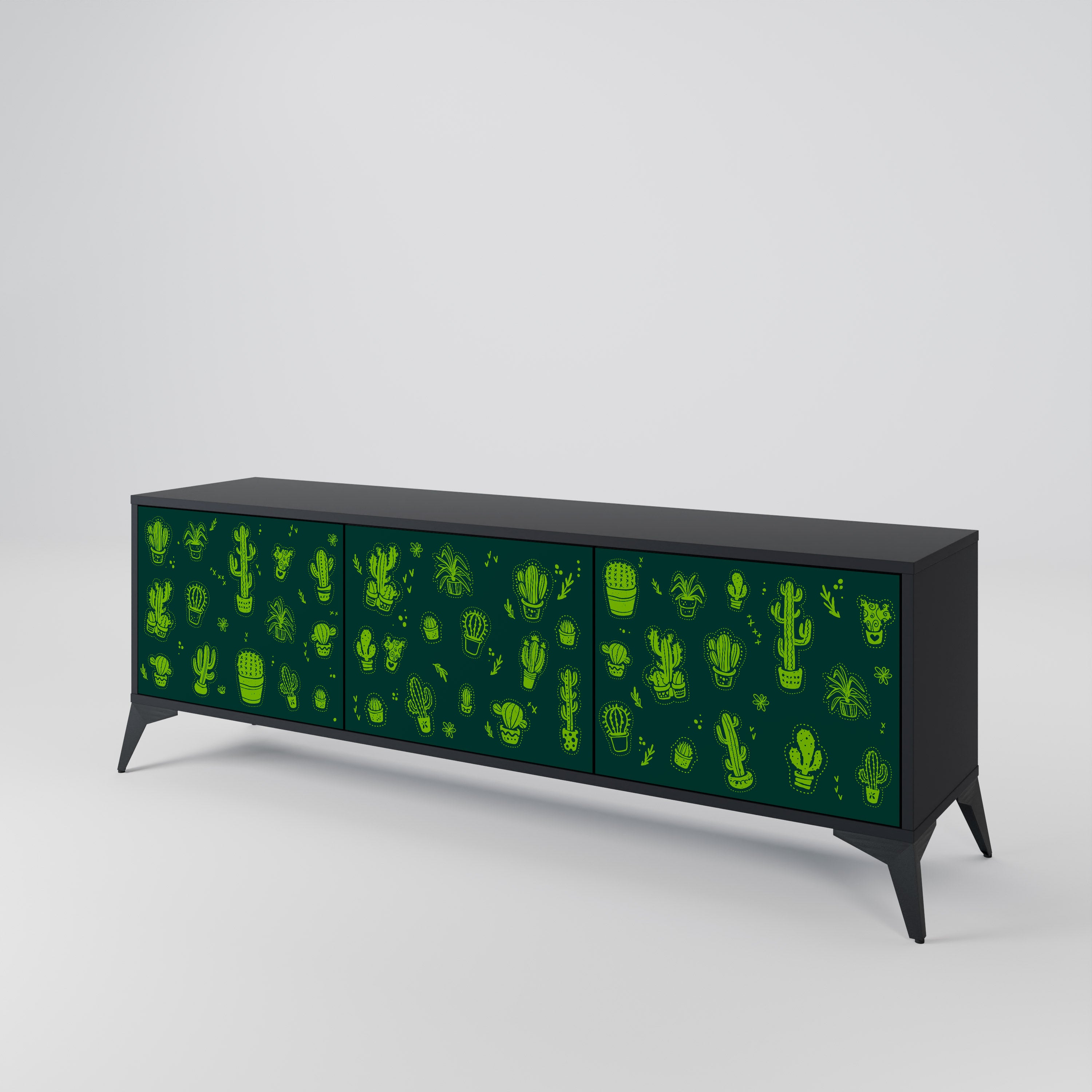 DESERT GREEN 3-Door TV Cabinet