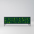 DESERT GREEN TV-Lowboard mit 3 Türen in Schwarz