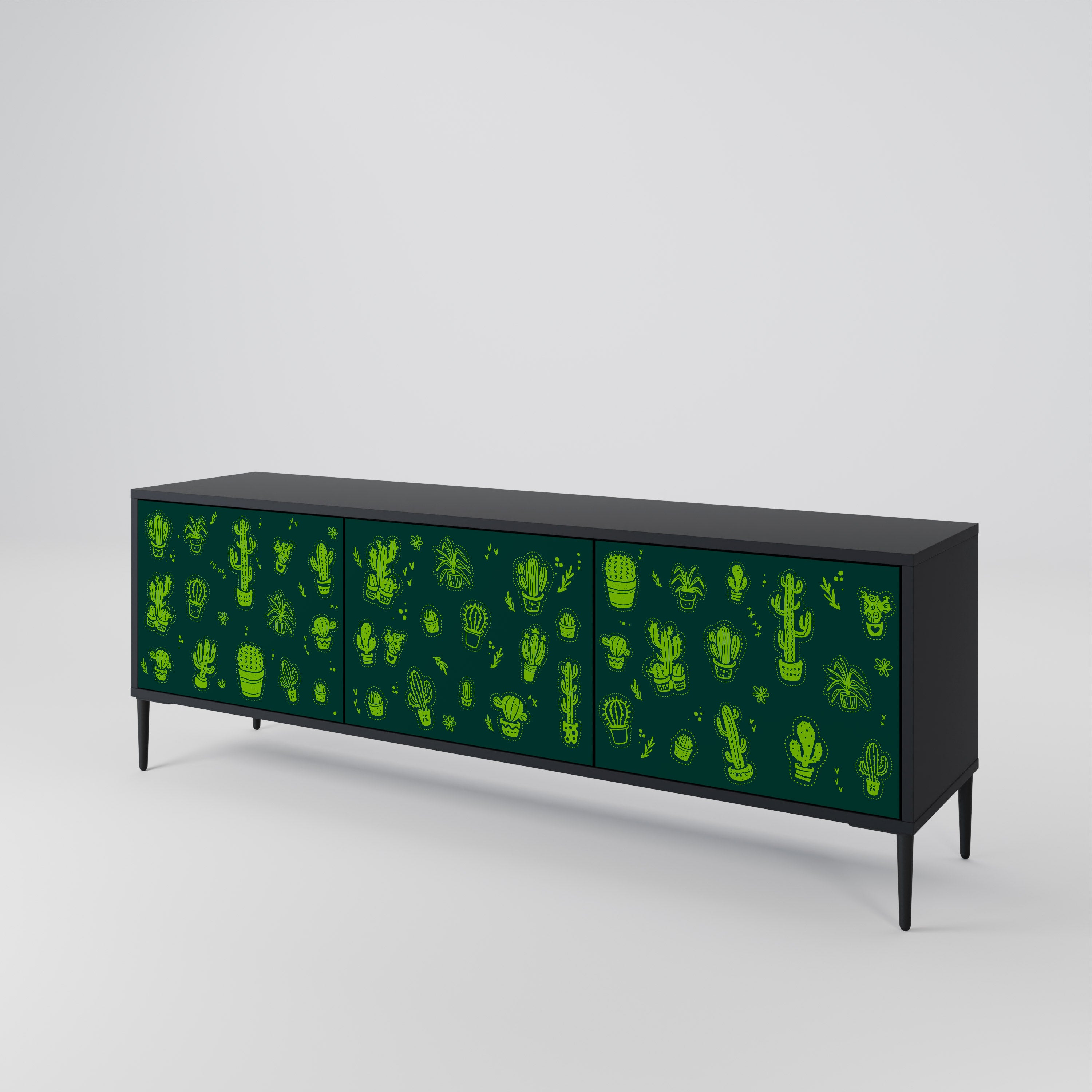 DESERT GREEN 3-Door TV Cabinet