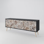 PASSING TIME TV-Lowboard mit 3 Türen in Schwarz