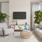 CHILDHOOD MEMORY TV-Lowboard mit 3 Türen in Schwarz