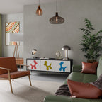 CHILDHOOD MEMORY TV-Lowboard mit 3 Türen in Schwarz