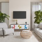 CHILDHOOD MEMORY TV-Lowboard mit 3 Türen in Schwarz