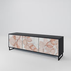 AUTUMN FRAGILITY TV-Lowboard mit 3 Türen in Schwarz