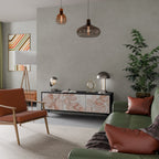 AUTUMN FRAGILITY TV-Lowboard mit 3 Türen in Schwarz