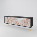 AUTUMN FRAGILITY TV-Lowboard mit 3 Türen in Schwarz