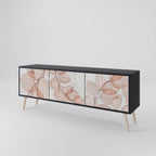 AUTUMN FRAGILITY TV-Lowboard mit 3 Türen in Schwarz