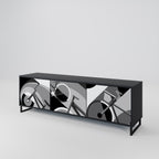 BIKE ENERGY TV-Lowboard mit 3 Türen in Schwarz