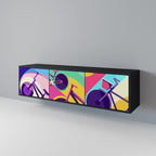 BIKE DREAMS TV-Lowboard mit 3 Türen in Schwarz