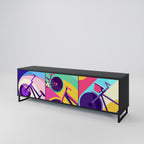 BIKE DREAMS TV-Lowboard mit 3 Türen in Schwarz