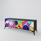 BIKE DREAMS TV-Lowboard mit 3 Türen in Schwarz