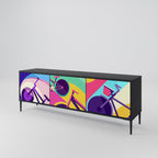 BIKE DREAMS TV-Lowboard mit 3 Türen in Schwarz