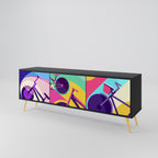 BIKE DREAMS TV-Lowboard mit 3 Türen in Schwarz