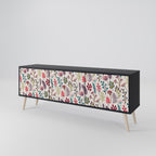 AUTUMN SUNDRIES TV-Lowboard mit 3 Türen in Schwarz